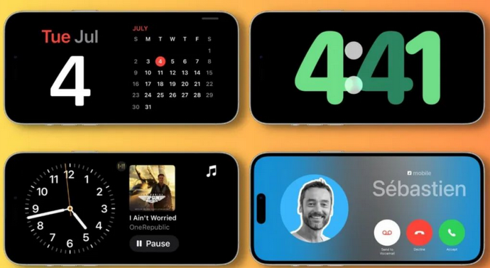 福建苹果手机维修分享iOS17横屏充电待机显示有什么好处 