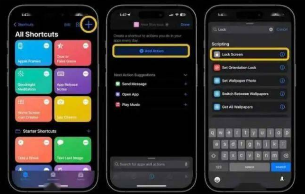 福建苹果14锁屏维修店分享iPhone14升级iOS16.4后如何创建锁屏快捷方式 